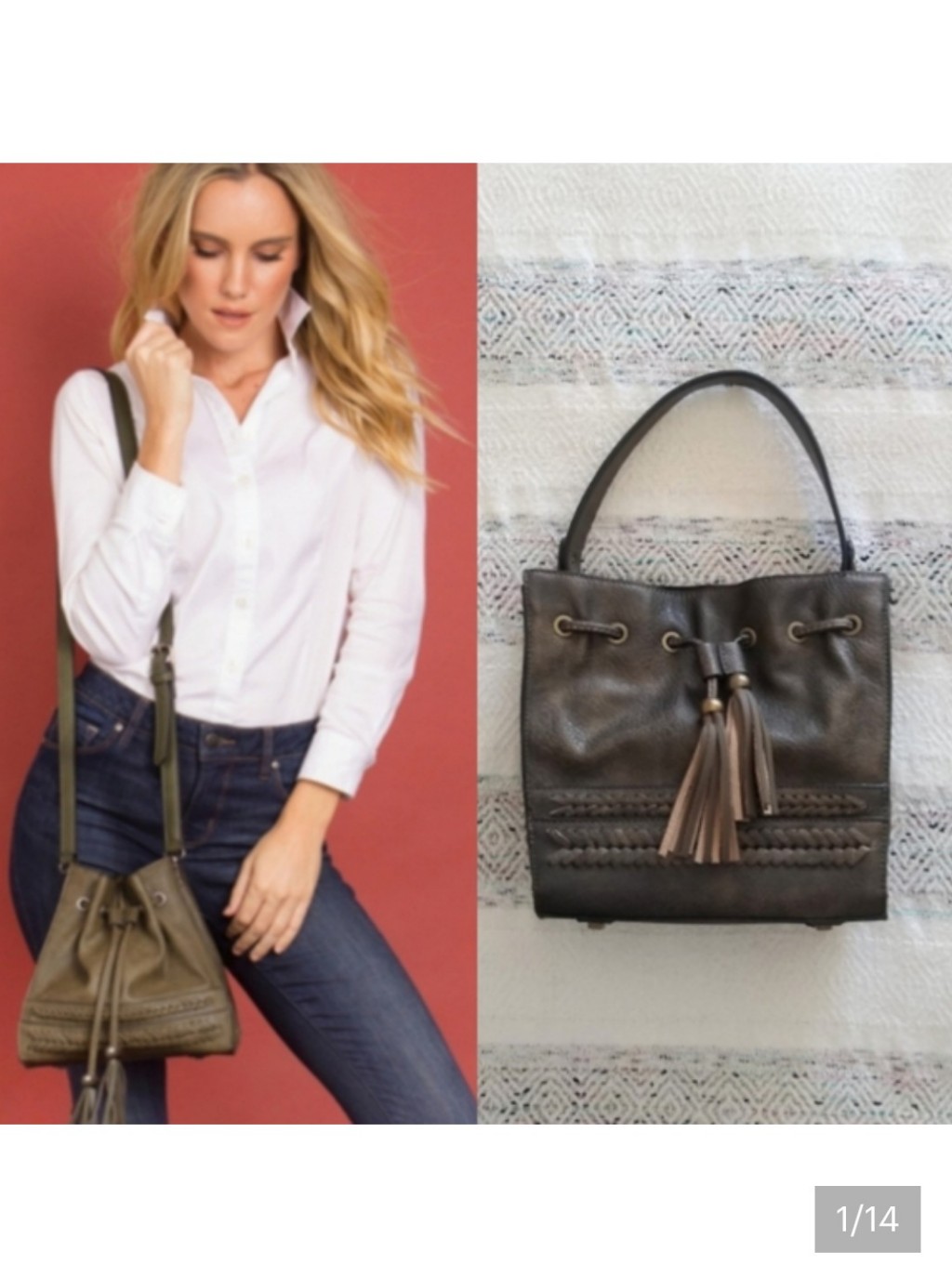 Rare Nwot Simply Noelle Small Fishtail Bucket Bag *Hand Strap & Bag Only*
